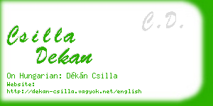 csilla dekan business card